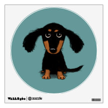 Long Haired Dachshund Puppy Wall Graphic