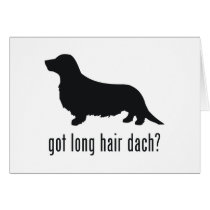 Long Haired Dachsund Card