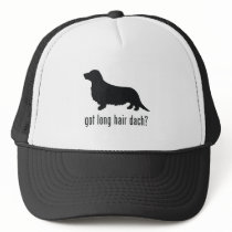 Long Haired Dachsund Trucker Hats