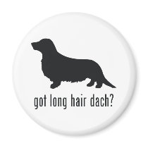 Long Haired Dachsund Magnet