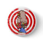 Long Haired Hippie Rocker Pinback Buttons