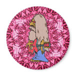 Long Haired Hippie Rocker Fridge Magnet