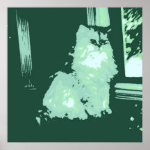 Long-haired Kitty Cat/Pop Art Posters