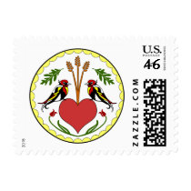 Long, Happy Relationship Hex- - Postage Stamp