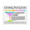 Long Island Iced Tea Martini Recipe Postcard by TheMartiniDiva