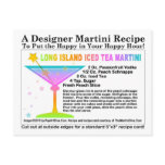 Long Island Iced Tea Martini Recipe Postcard
