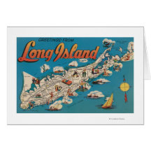 Long Island, New York - Greetings From Card