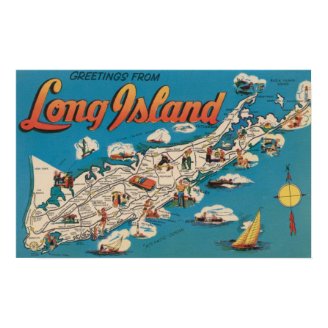 Long Island, New York - Greetings From Poster