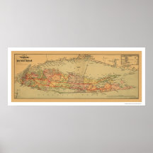 Long Island Railroad Map 1884 Print