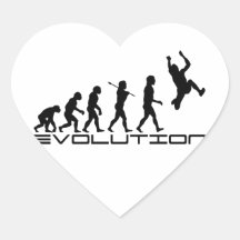 Long Jump Triple Jump Sport Evolution Art Heart Stickers