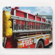 Long Ladder on Fire Truck Mousepad