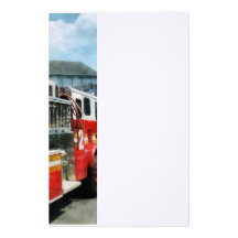Long Ladder on Fire Truck Stationery Design