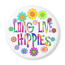 Long Live Hippies Refrigerator Magnet