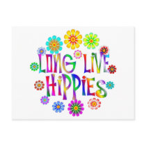 Long Live Hippies Postcard