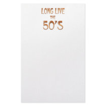 Long Live the 50s Stationery Paper