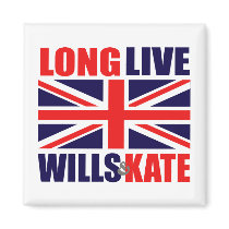 Long Live Wills & Kate Fridge Magnet
