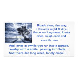 Long, Lonely Roads Poem - Personalized Photo Card