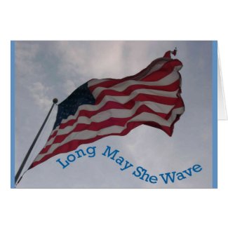 Long May She Wave card