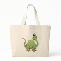 Long Neck Green Dinosaur Cartoon Bags