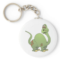 Long Neck Green Dinosaur Cartoon Keychain