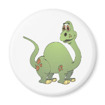 Long Neck Green Dinosaur Cartoon Refrigerator Magnets