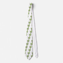 Long Neck Green Dinosaur Cartoon Custom Tie