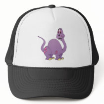 Long Neck Purple Dinosaur Cartoon Mesh Hat
