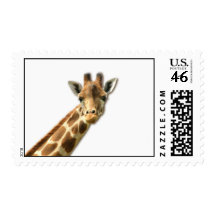 Long Necked Giraffe  Postage Stamp