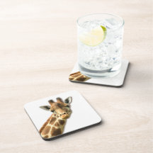 Long Necked Giraffe  Set of Coasters