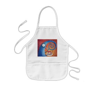 Long-Nose Creature cought in the act apron
