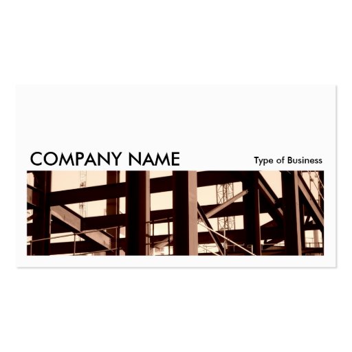 Long Picture 06 - Steel Frame Contruction Business Card Templates (front side)