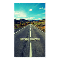 Long Road to the Mountains Trucker Business Card