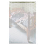 Long Sleeved Dress on Bed Customized Stationery