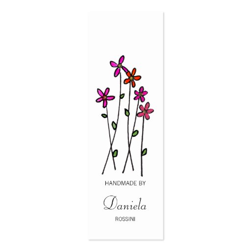Long Stem Flowers, Kitchen / Craft Labels Business Card Template