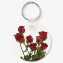 Long Stem Red Roses keychains by WeddingPostage Long Stem Red Roses keychains