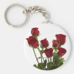 Long Stem Red Roses Keychains