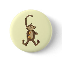 Long Tailed Monkey buttons by kids_tshirts Long Tailed Monkey buttons