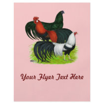 Long-tailed Rooster Trio Personalized Flyer