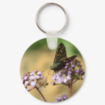 Long-tailed Skipper on Mist Flower Keychain