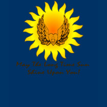 Long Time Sun Winged Heart Dark Lettering t-shirts