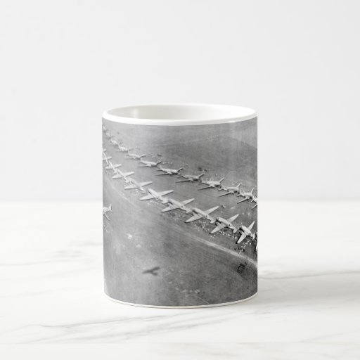 Long, twin lines of C-47 transport_War image Coffee Mug