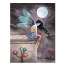 Long Way Down Fairy Postcard