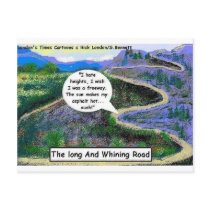 Long & Whining Road Funny Gifts & Collectibles postcards