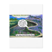 Long & Whining Road Funny Gifts & Collectibles postcards