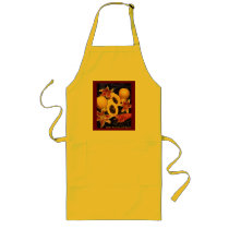 Long Yellow Apron / Hawaiian Papayas by moxieann Long Yellow Apron / Hawaiian Papayas