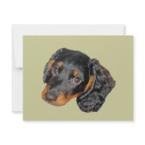 Longhair Dachshund Gift invitations