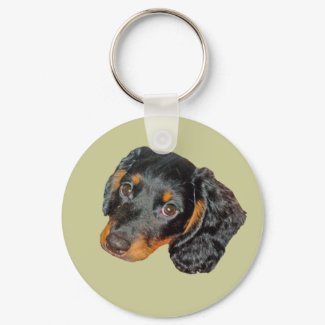 Longhair Dachshund Gift keychain