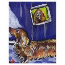 longhaired dachsund senses smiling moon flyers