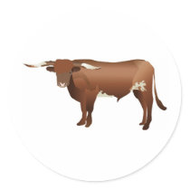 Longhorn Cattle stickers by White_Wedding Longhorn Cattle stickers