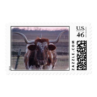 Longhorn Postage Stamps by janawhoop